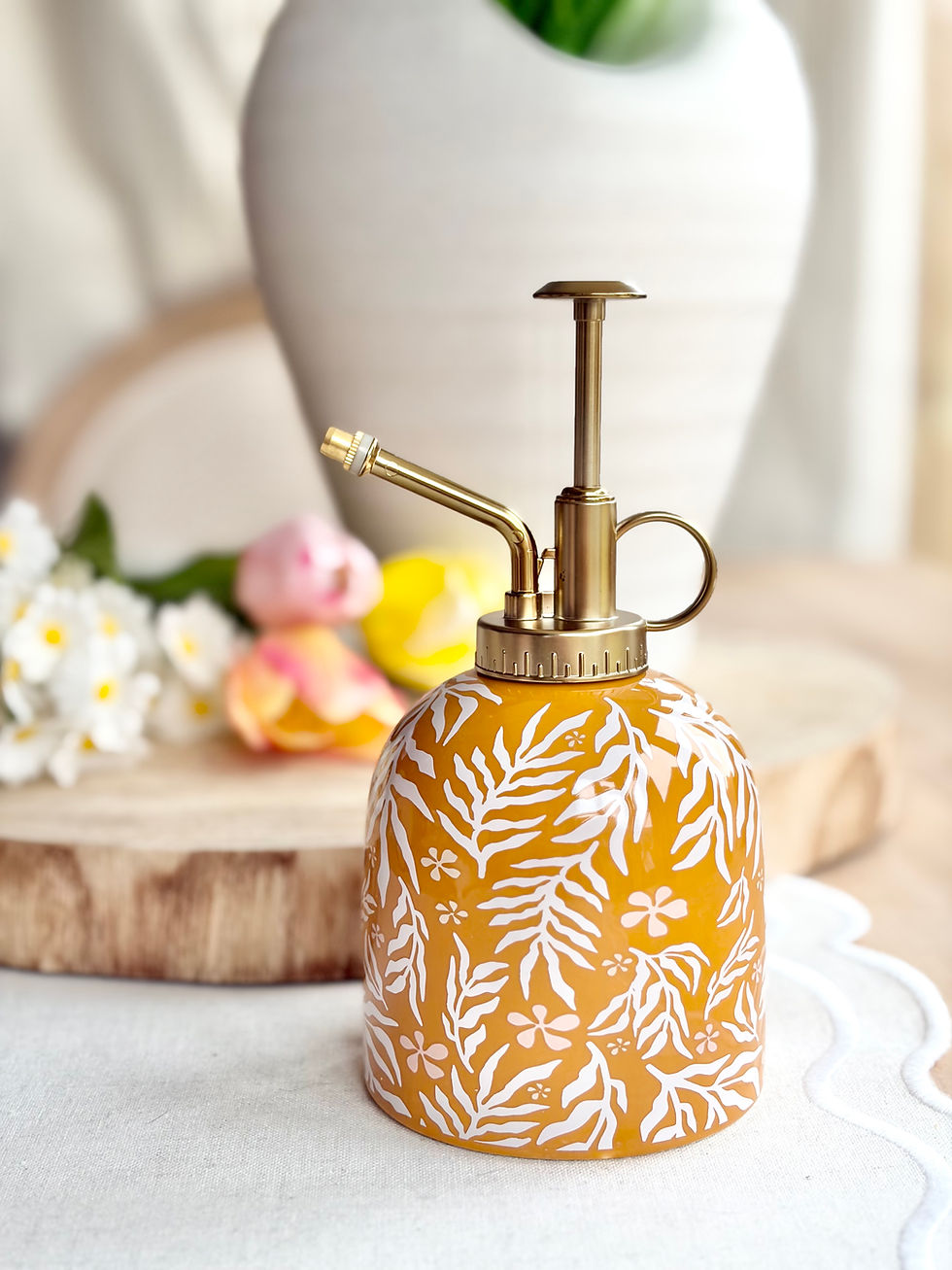 Thumbnail: Ceramic Plant Mister | Yellow Leaf Plant Sprayer