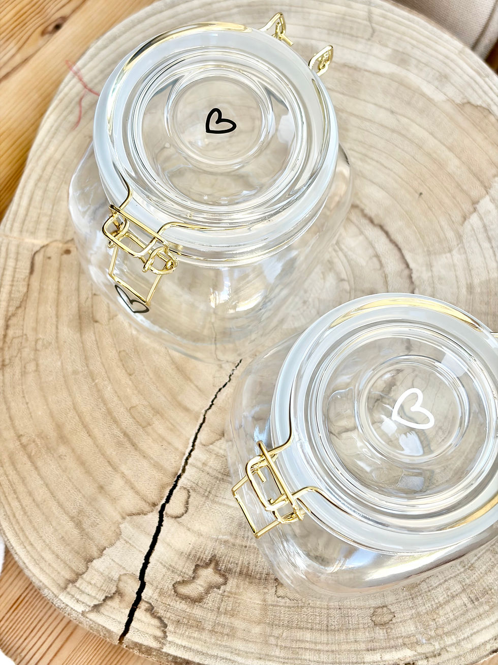 Thumbnail: Black Hearts Glass Storage Jar