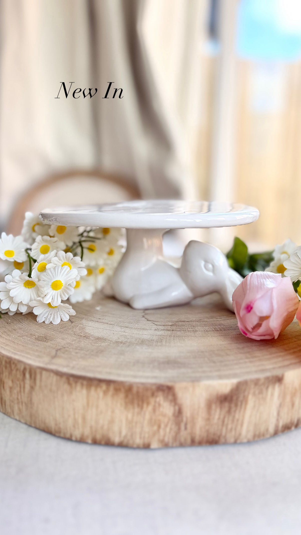 White Bunny Rabbit Cake Stand | Easter Cake Display Stand