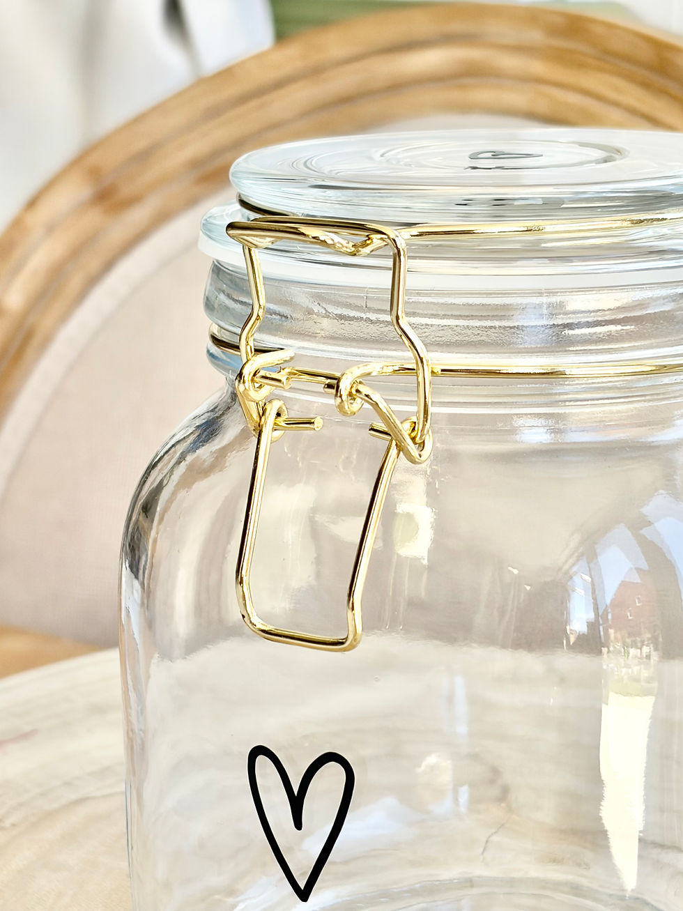 Thumbnail: Black Hearts Glass Storage Jar
