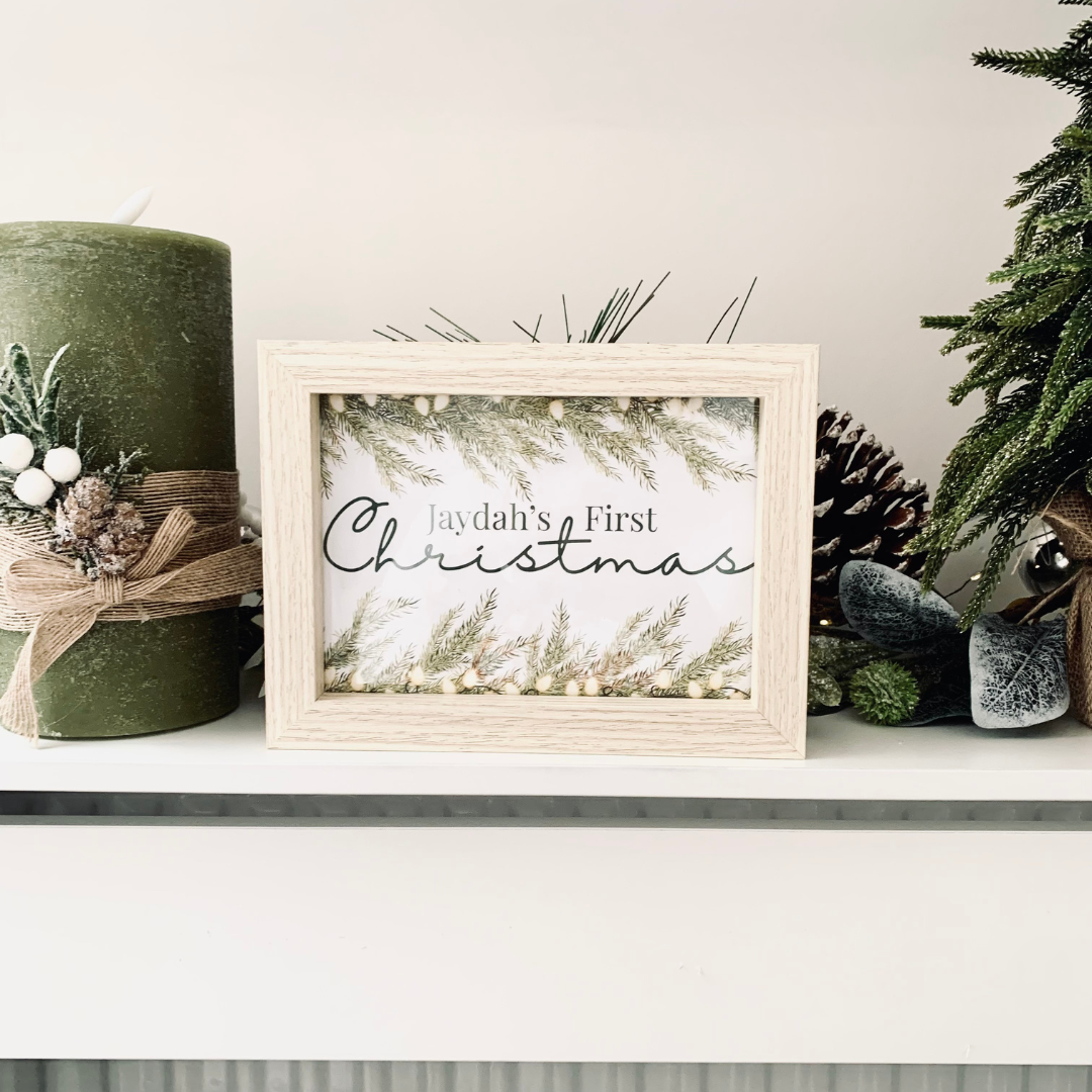 Personalised My First Christmas Print