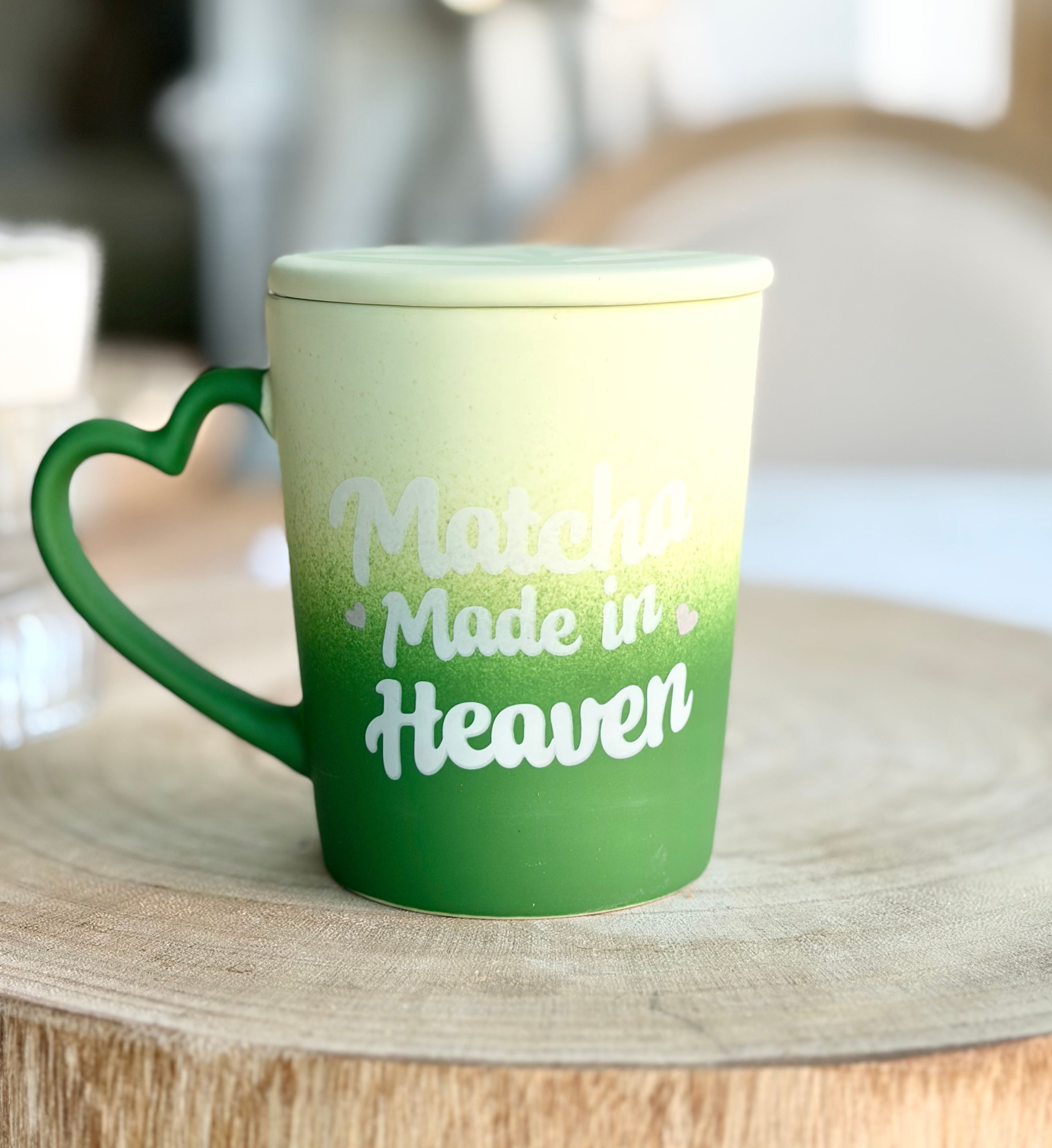 Matcha Made in Heaven Mug with Coaster Lid