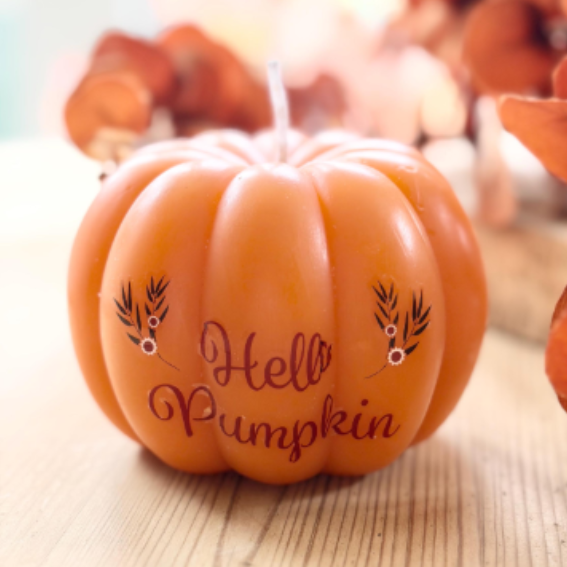 Hello Pumpkin Shaped Candle | Autumn Fall Home Decor
