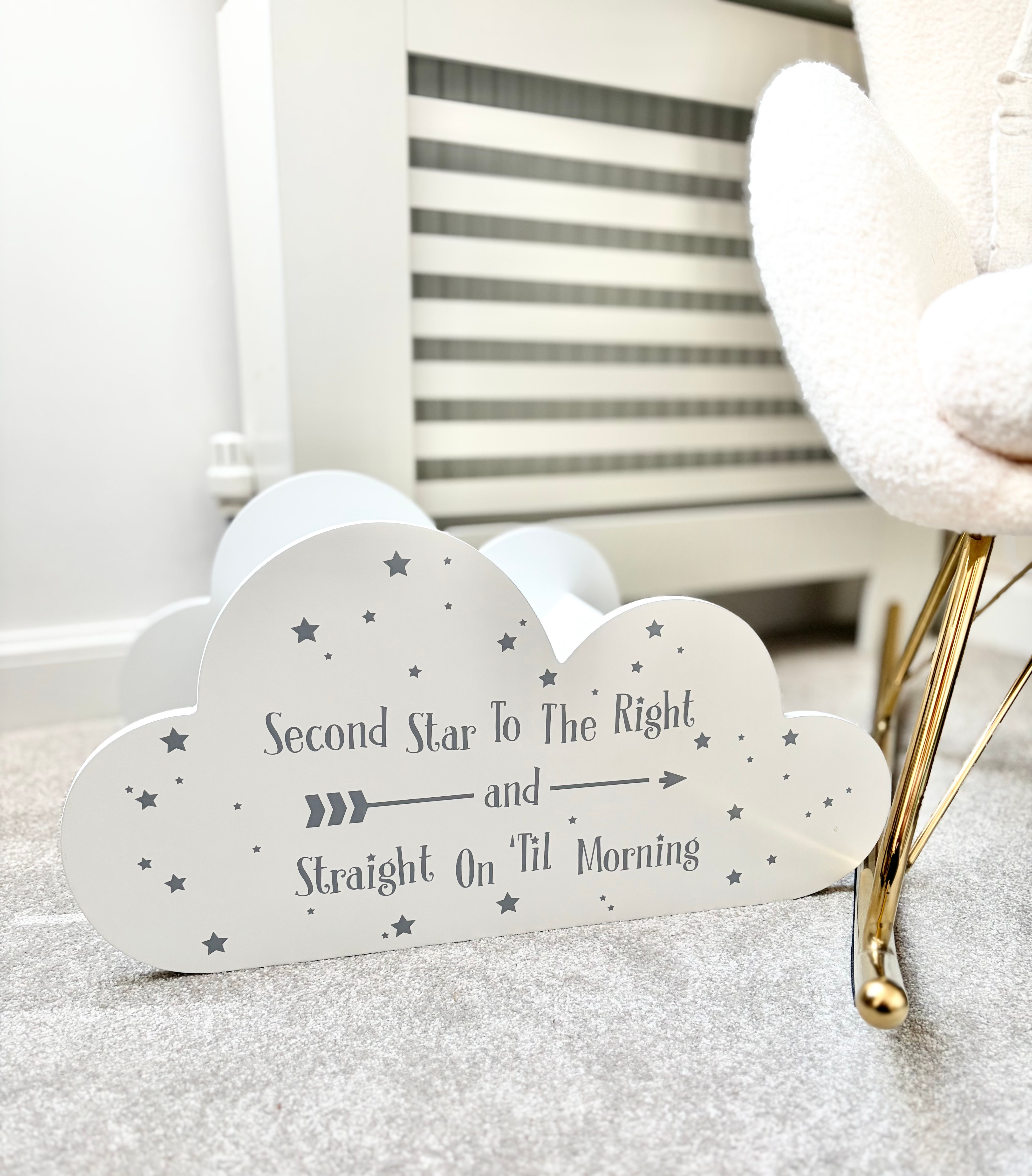 Wooden Cloud Shelf for Nursery | Cloud Book Shelf
