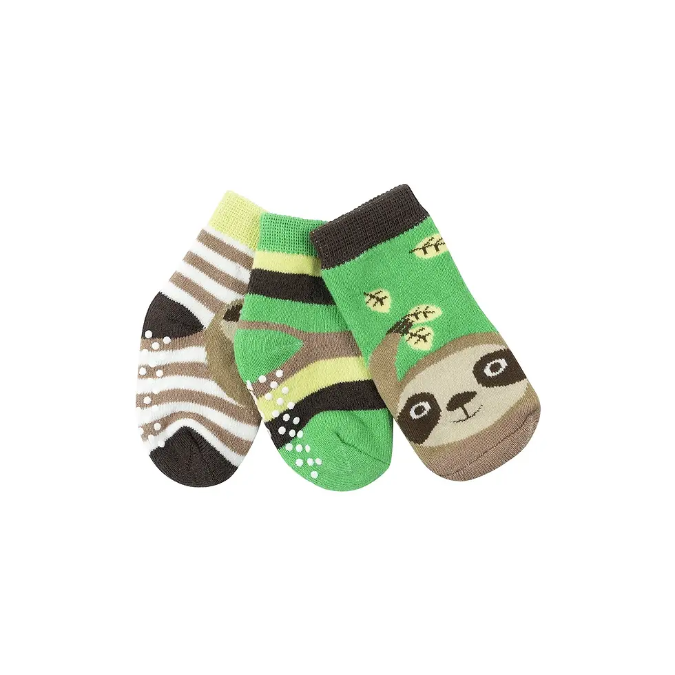 Comfort Terry Socks Set - 3 Piece - Silas the Sloth