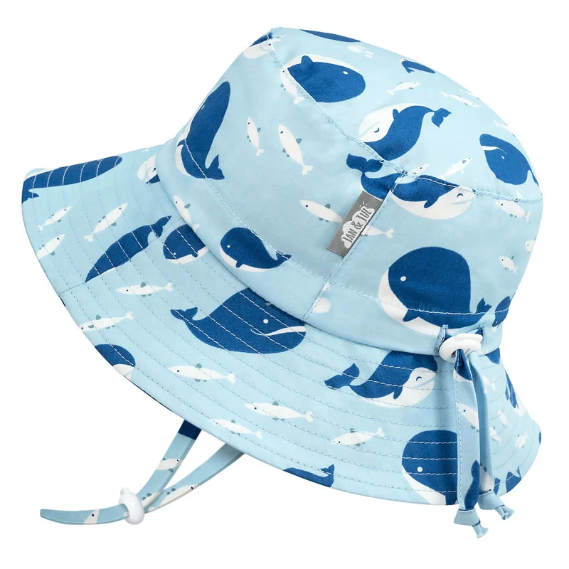 Jan & Jul Blue Whale | Cotton Bucket Hat