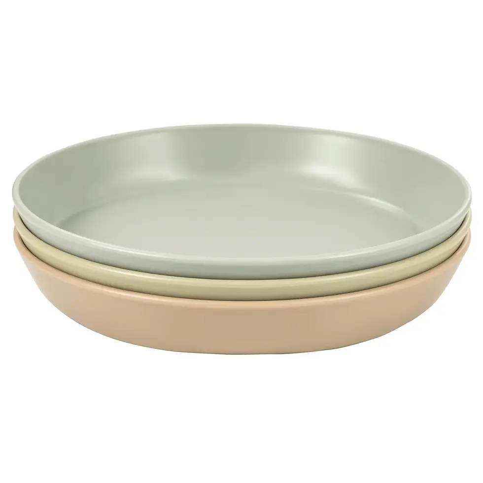 Tiny Twinkle Tableware 3 Pack Plates Set - Blue, Sage, Sand
