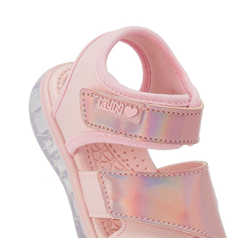 Thumbnail: Klin Papete Light-up Sandal - Light Rose / Holo Lilac