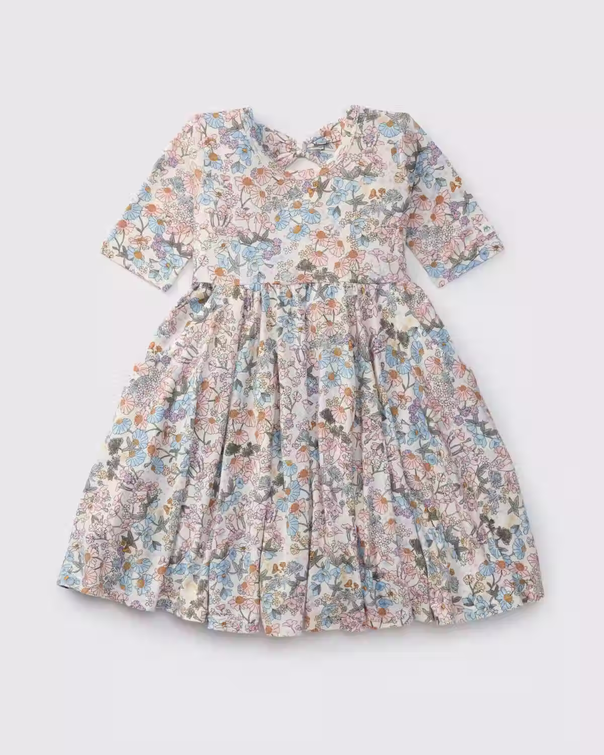 Loulou LollipopShort Sleeve Skater Dress - English Garden