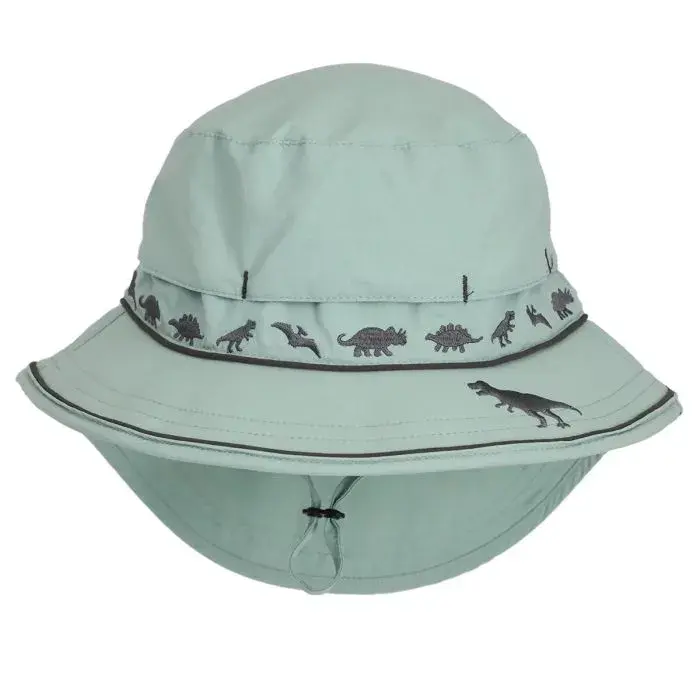 Calikids UV Dino Hat - Sage Green
