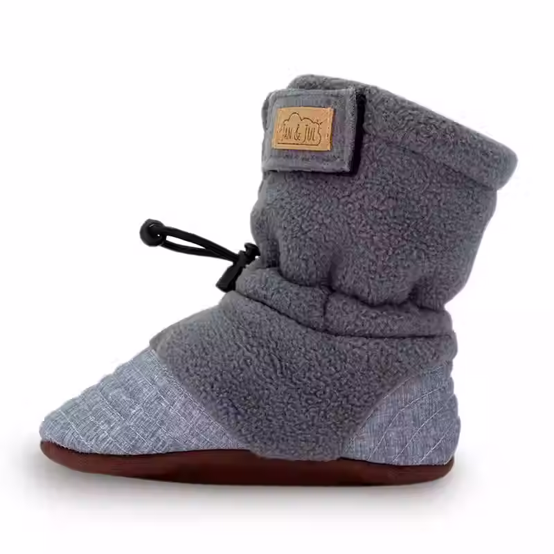 Jan & Jul Stay-Put Cozy Booties - Heather Grey