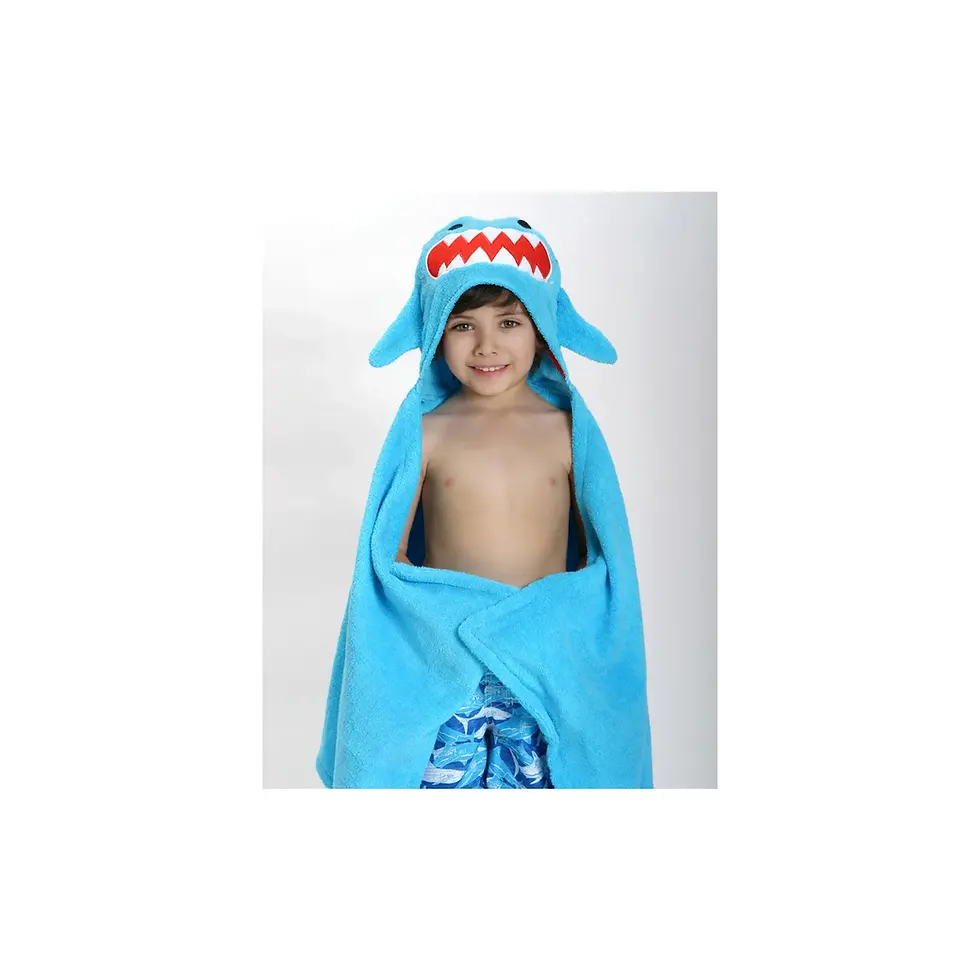 Thumbnail: Zoocchini Kids Plush Terry Hooded Bath Towels 2+ Years