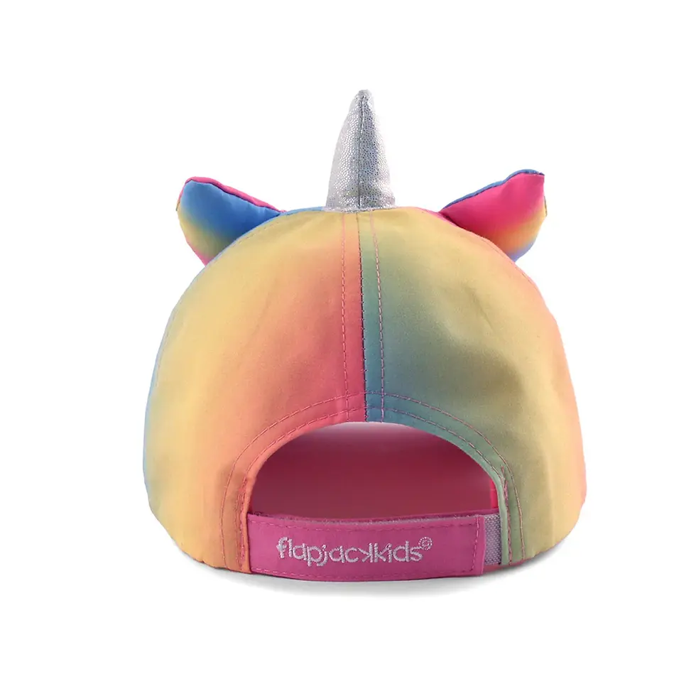 Thumbnail: FlapJackKids Rainbow Unicorn UPF50+ 3D Cap Kids
