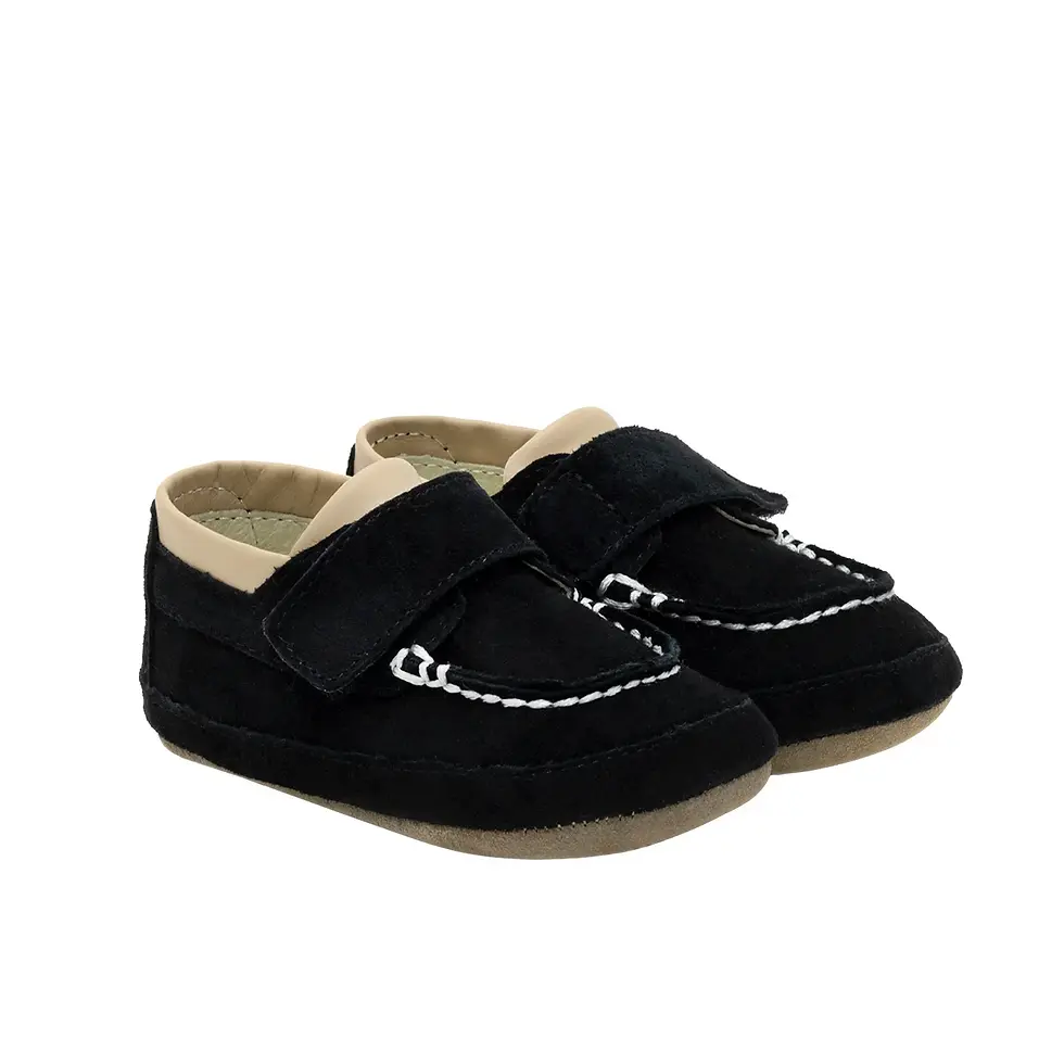 Robeez First Kicks Boden - Black Nubuck