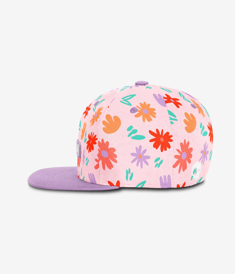 Thumbnail: Headster Painted Flowers - Powder Pink Snapback