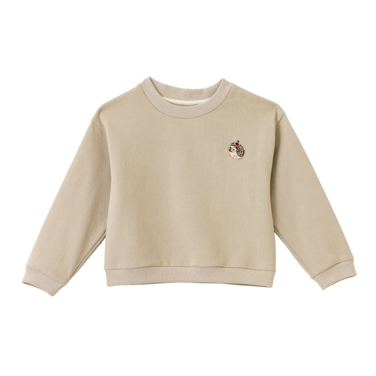 Blara Organic Embroidered Sweatshirt - Apricot
