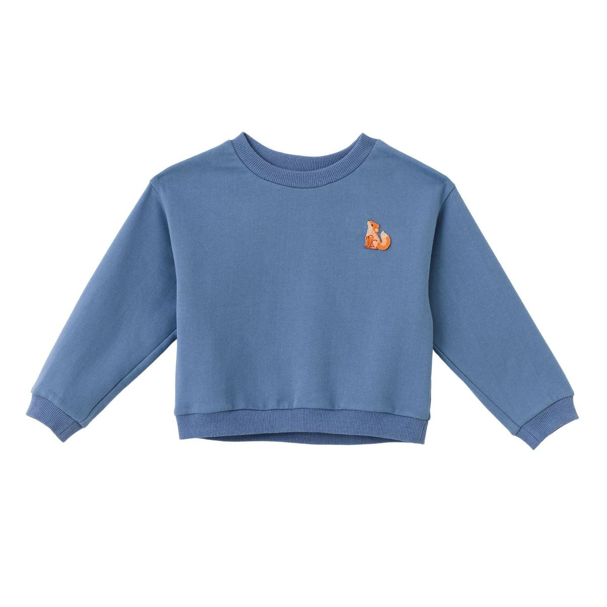 Blara Organic Embroidered Sweatshirt - Blue