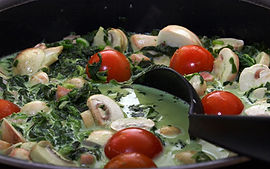 Gerry Curry with Mushrooms and Tomatoes