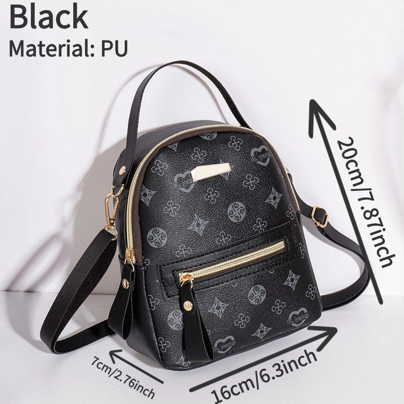 Thumbnail: Mochila Feminina Floral em Couro PU