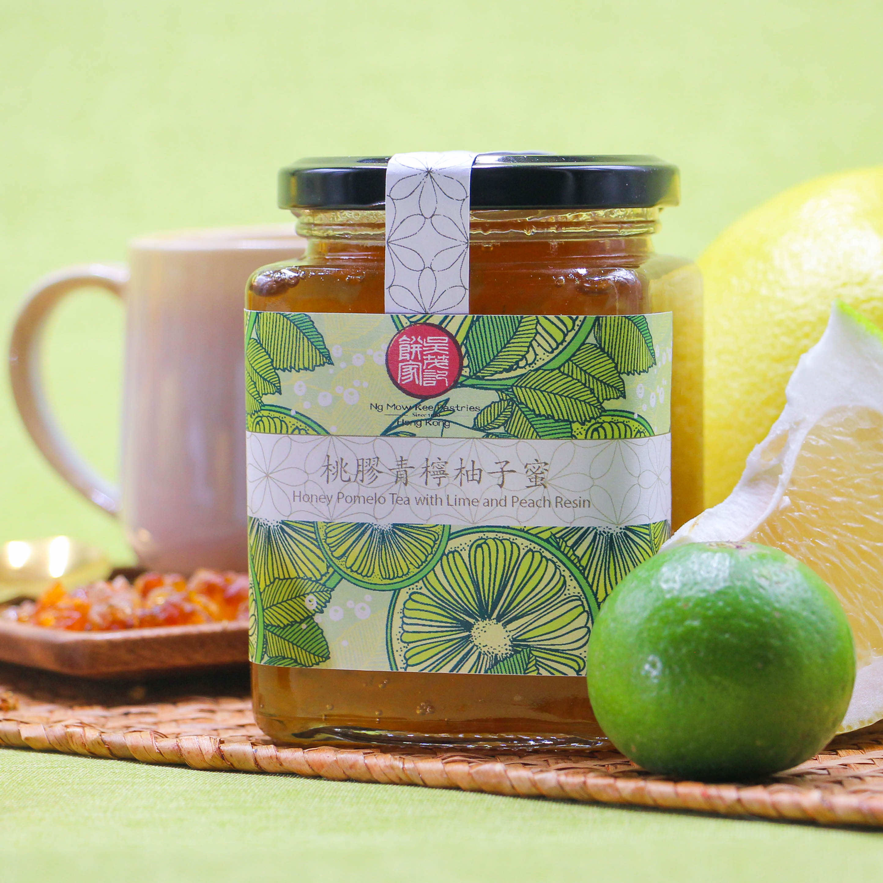 桃膠青檸柚子蜜 Honey Pomelo with Lime and Peach Gum