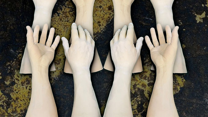 Male Hands - 4 Pairs