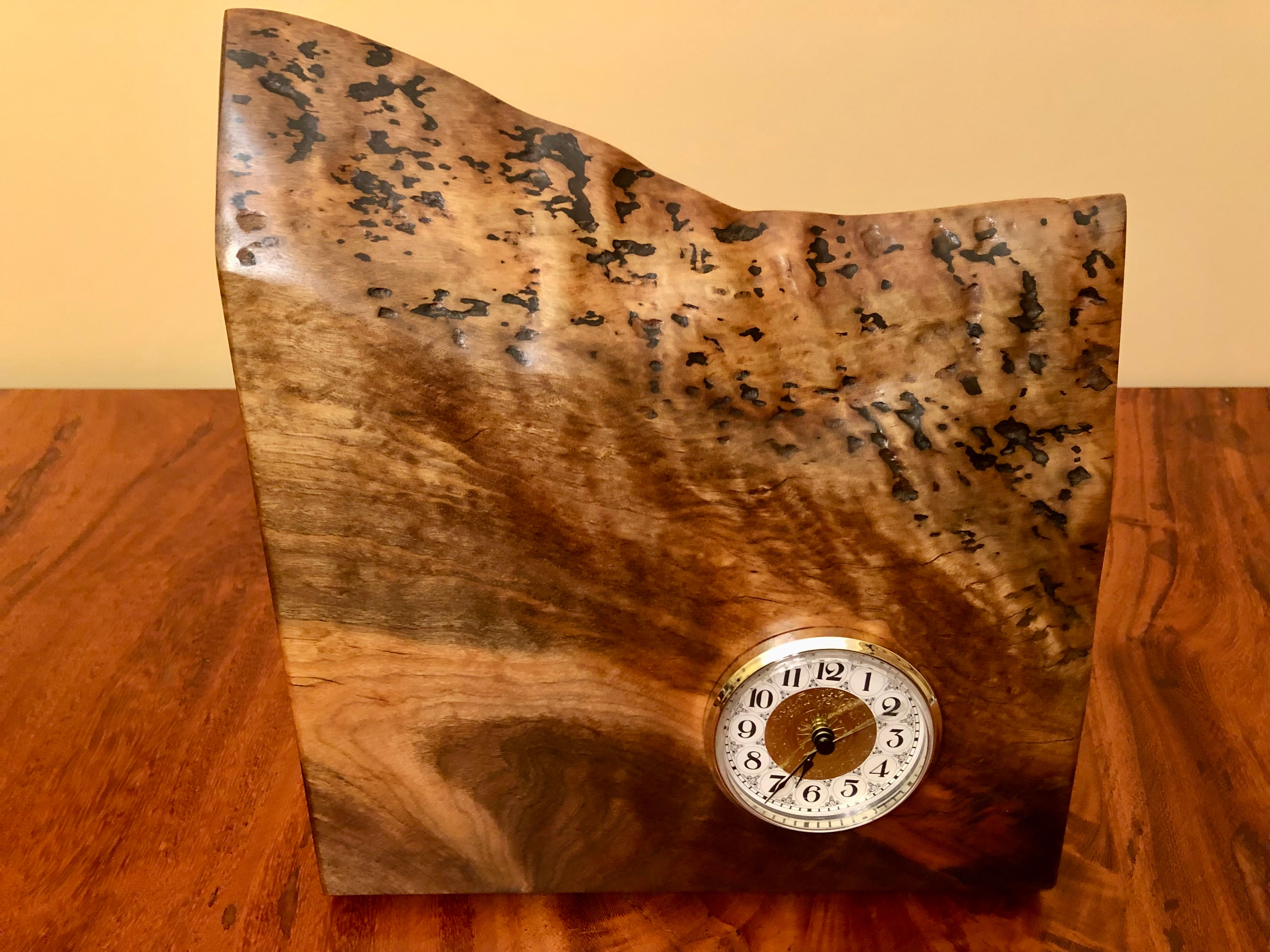#403 Live Edge Walnut Clock