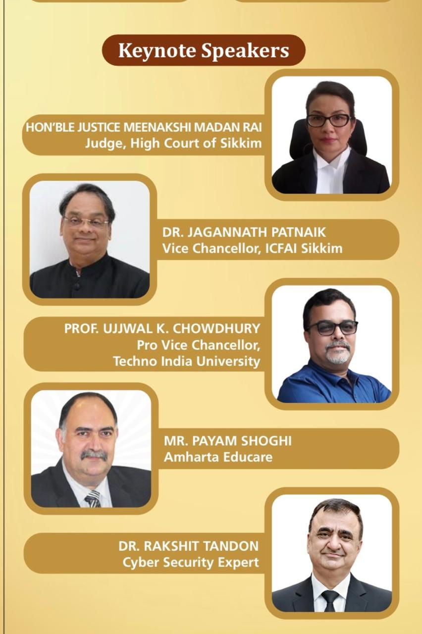 Keynote speakers from judiciary, universities, education organisations and cyber security at ASISC WB, Sikkim & North East Conference 2026, Gangtok.