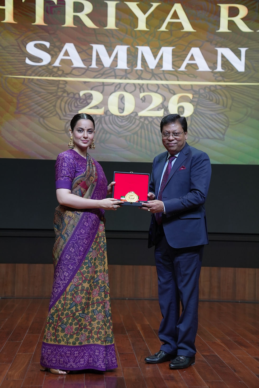 Dr. M.P. Rozario, receiving the Rashtriya Ratna Samman 2026 for educational excellence in New Delhi