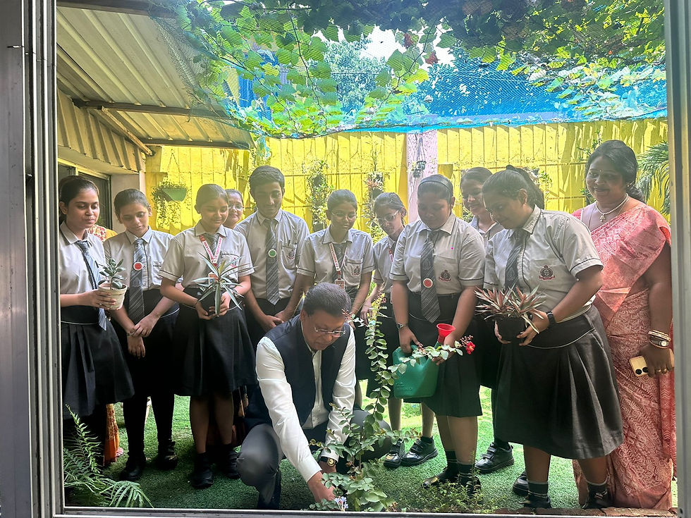 St. Sebastian’s School Kolkata students planting saplings during Van Mahotsav celebration