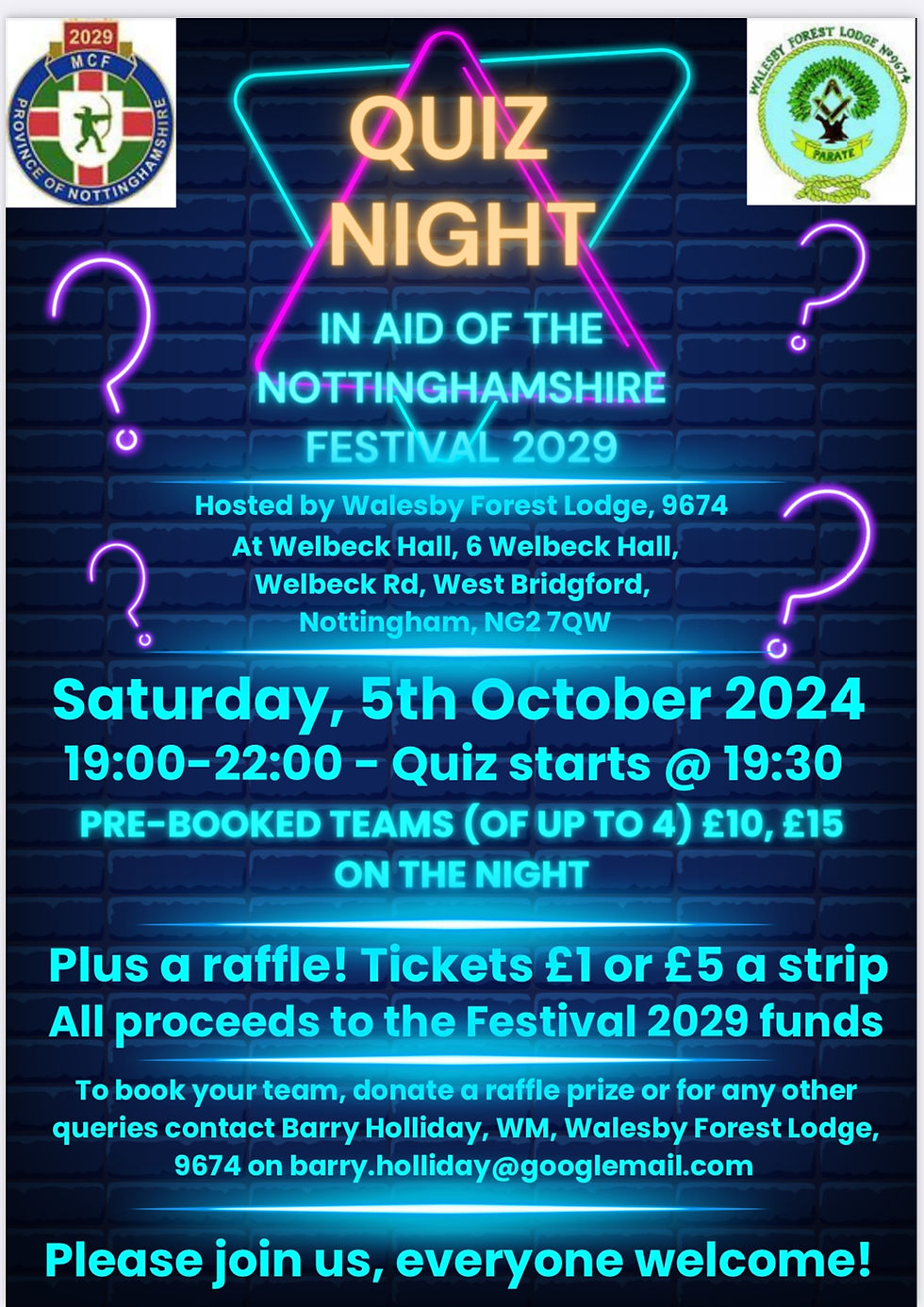 Walesby Forest Quiz Night