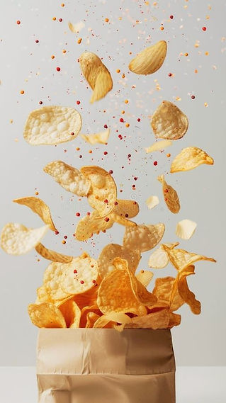 Crispy Potato Chips in Paper Bag with Colorful….jpg
