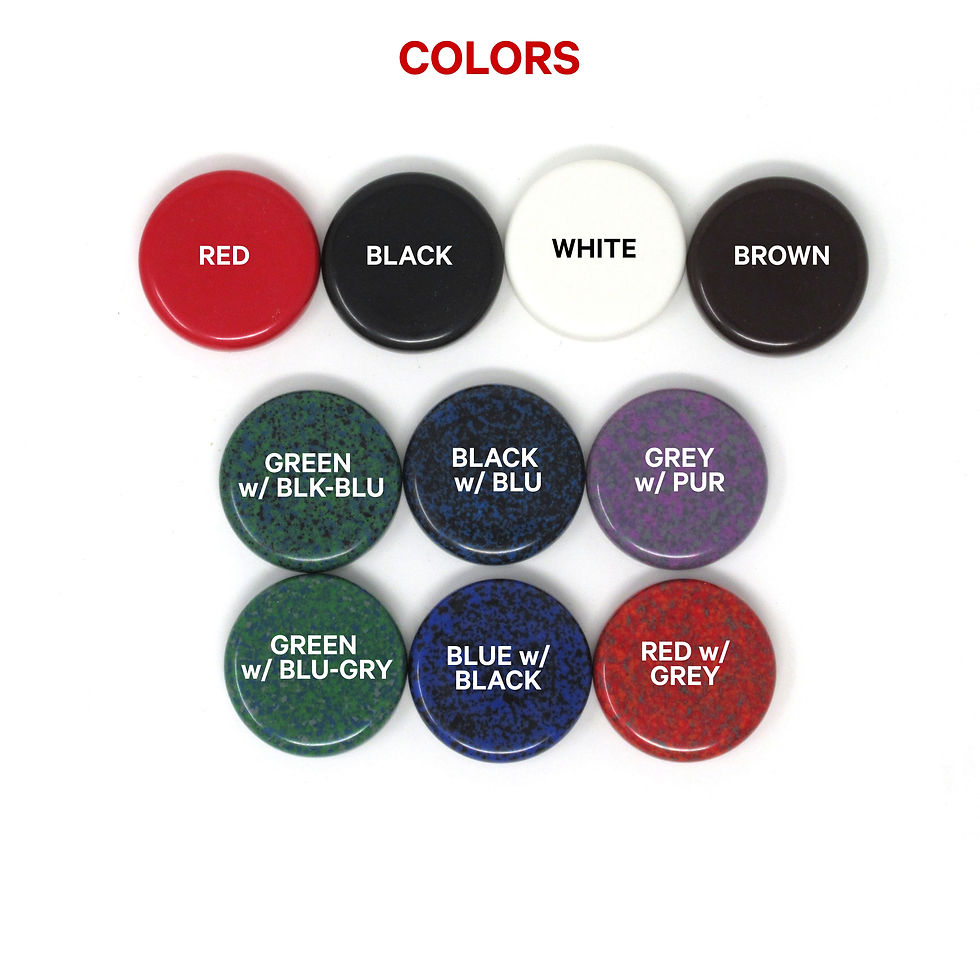 Thumbnail: Checkers, Set of 12, with Personalized Crowns, Text, 1-3/16 Diameter, 10 Colors