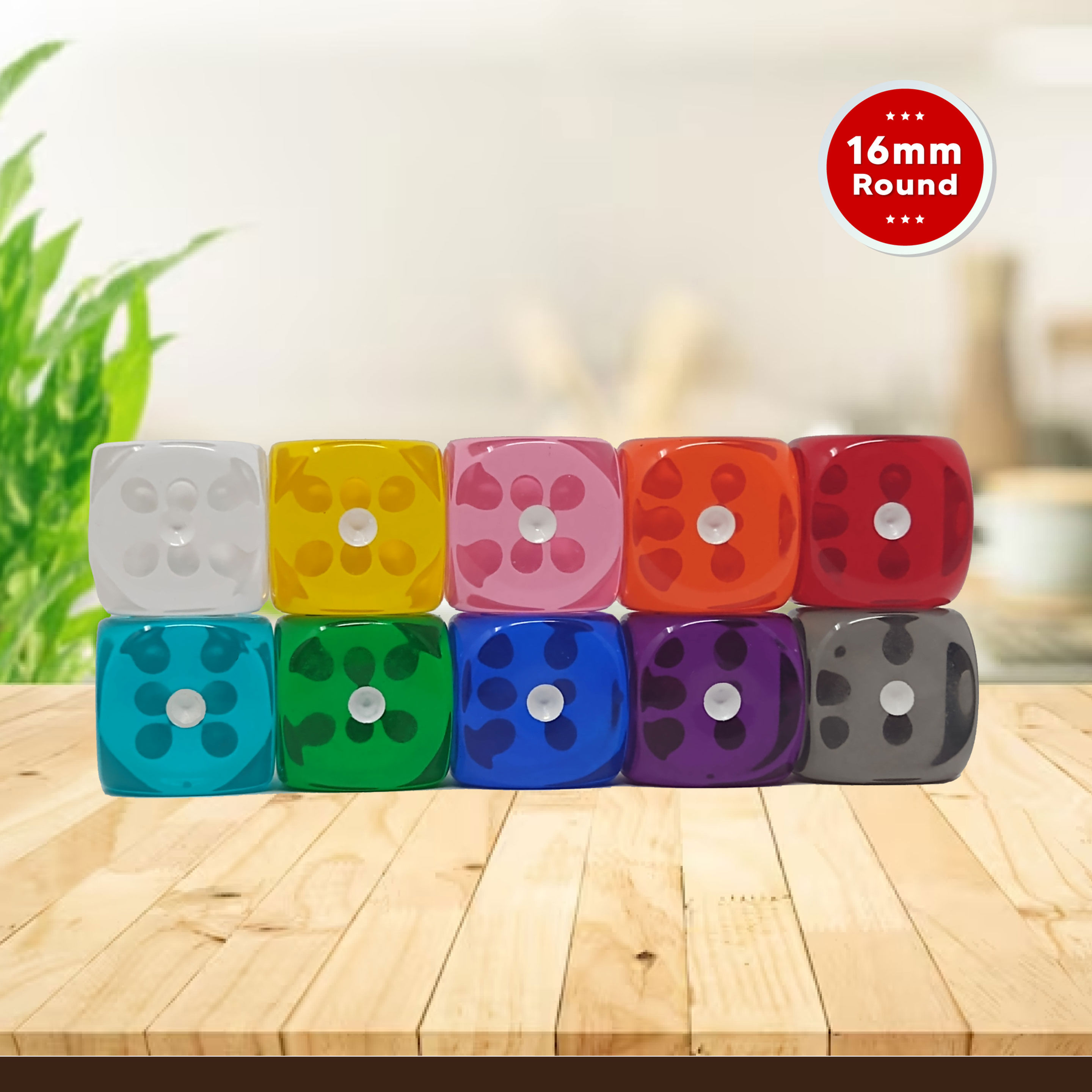 10 Translucent Dice - NO PERSONALIZATION