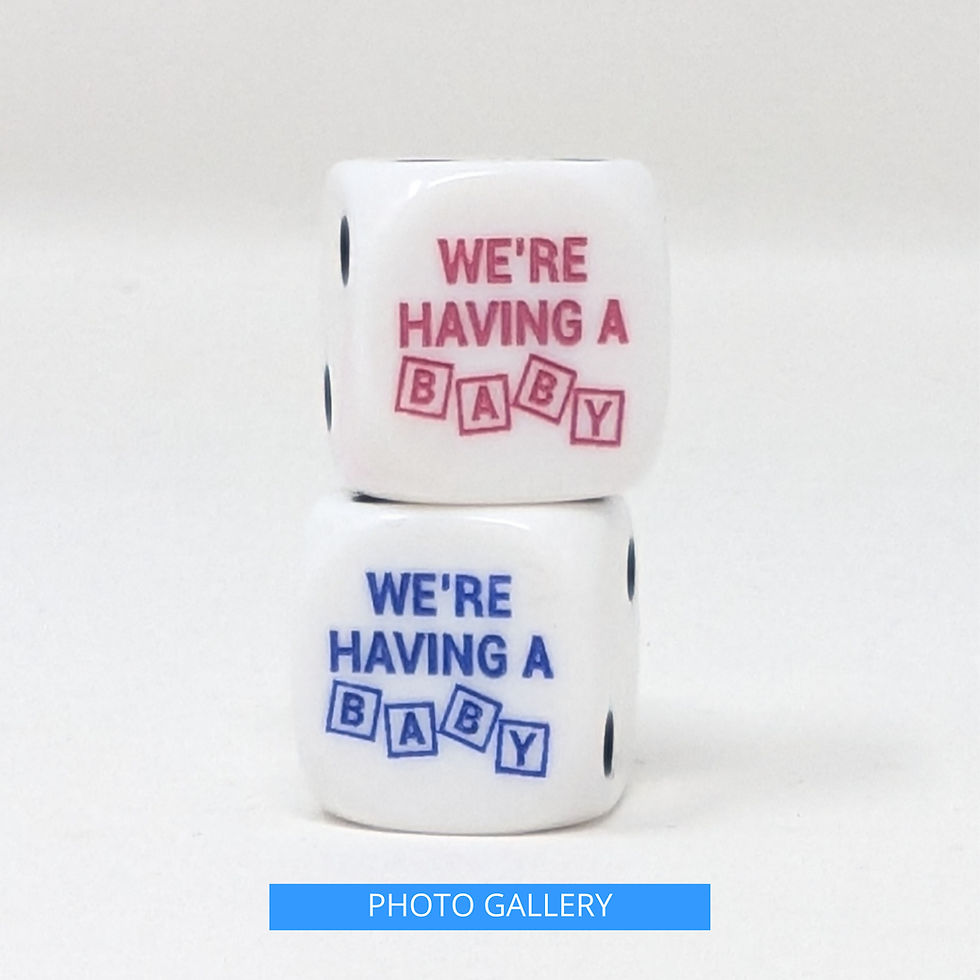 Thumbnail: Personalized 16mm (5/8”) Opaque White Dice with Customizable 1-spot