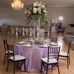 Table Setup with flowers and linens