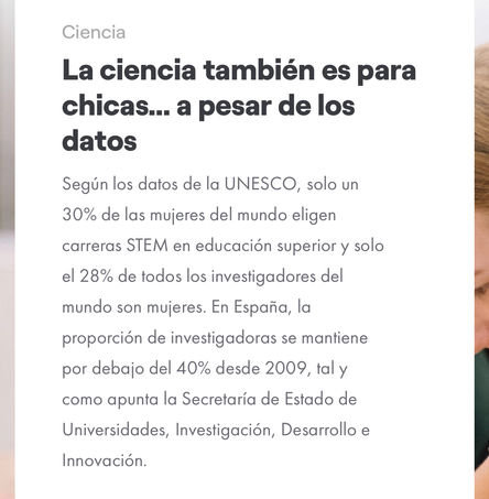 La ciencia es para chicas
