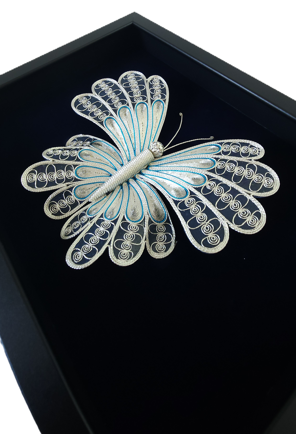 Thumbnail: Framed Blue Tiger Butterfly Art Gift