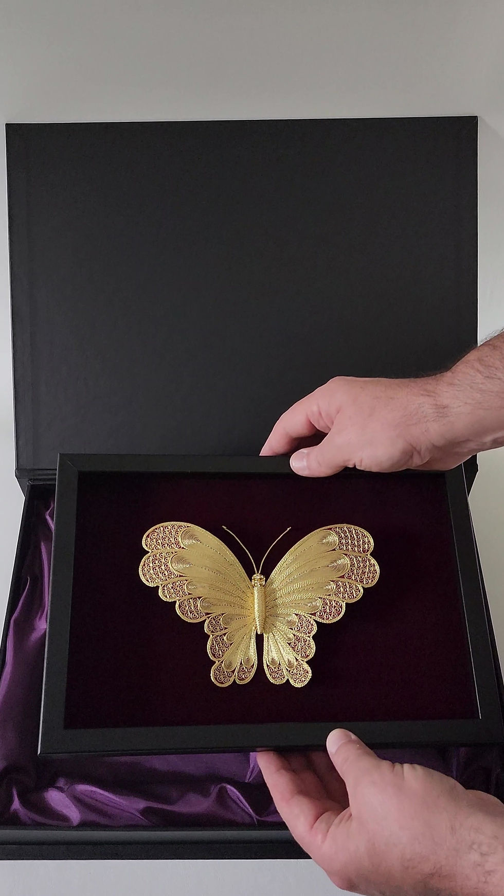 Thumbnail: Framed Gold Atlantis Butterfly Art Gift