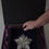 Thumbnail: Framed Silver/Blue Lily Flower Art Gift (2-layered)
