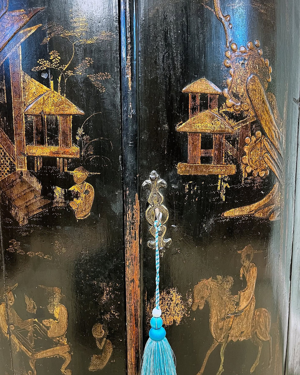 Thumbnail: 18th century lacquered corner cupboard