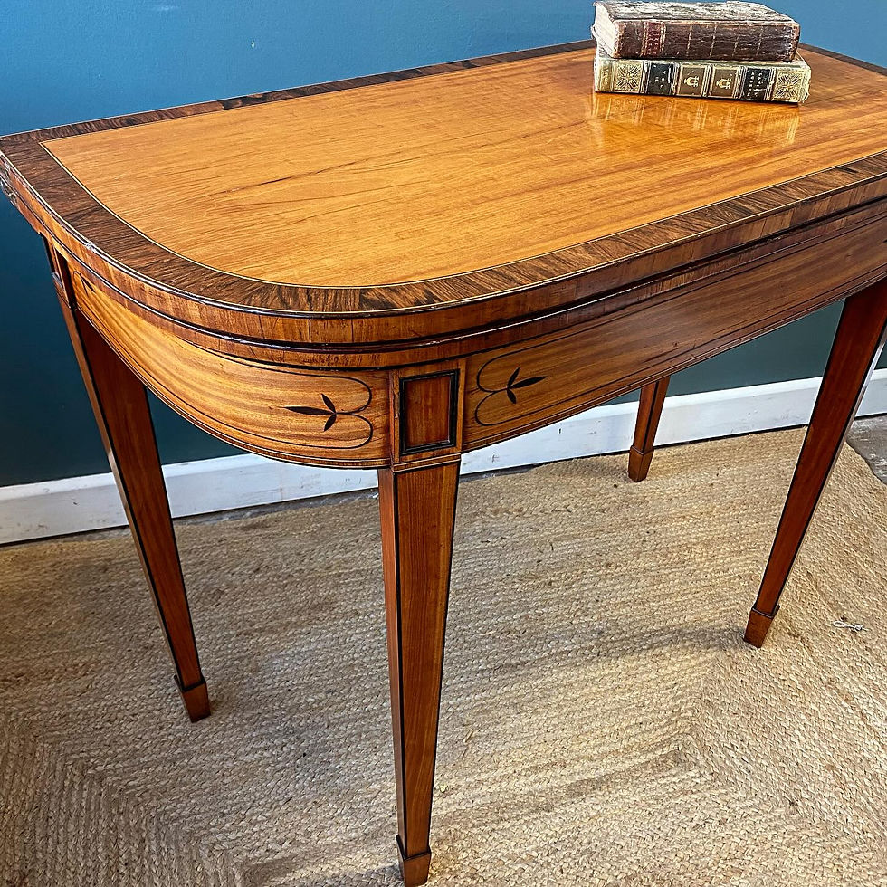 Thumbnail: Georgian satinwood card table