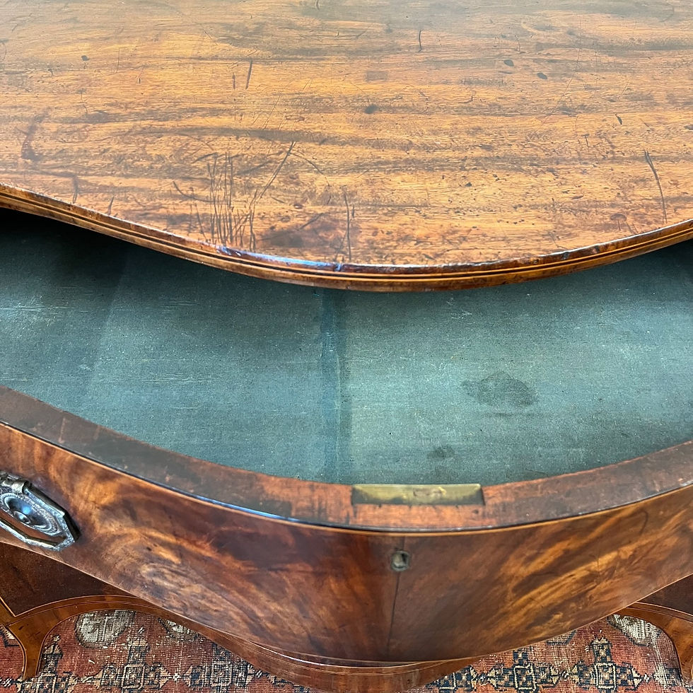 Thumbnail: Georgian serpentine fronted chest of drawers