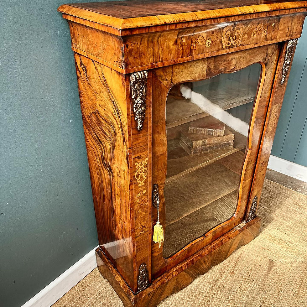Thumbnail: 19th century walnut pier cabinet