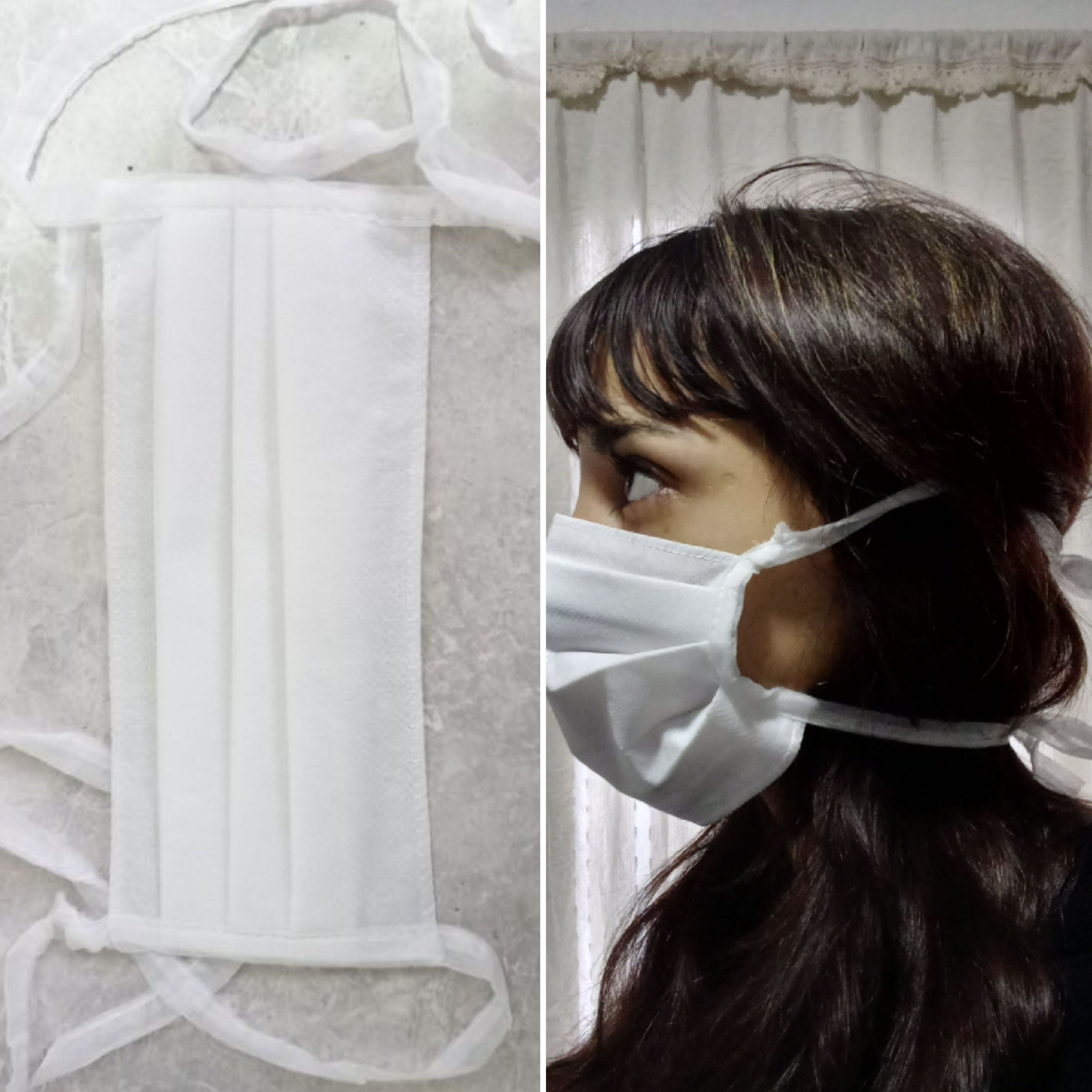 Barbijo tipo quirúrgico con tiras para ajustar - SKU: 194