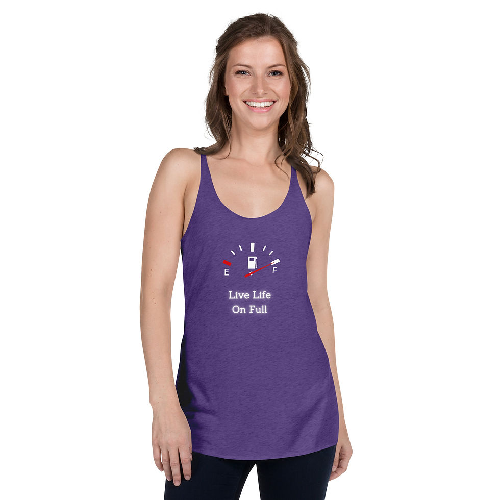Thumbnail: Women's Racerback Tank Live Life On Full