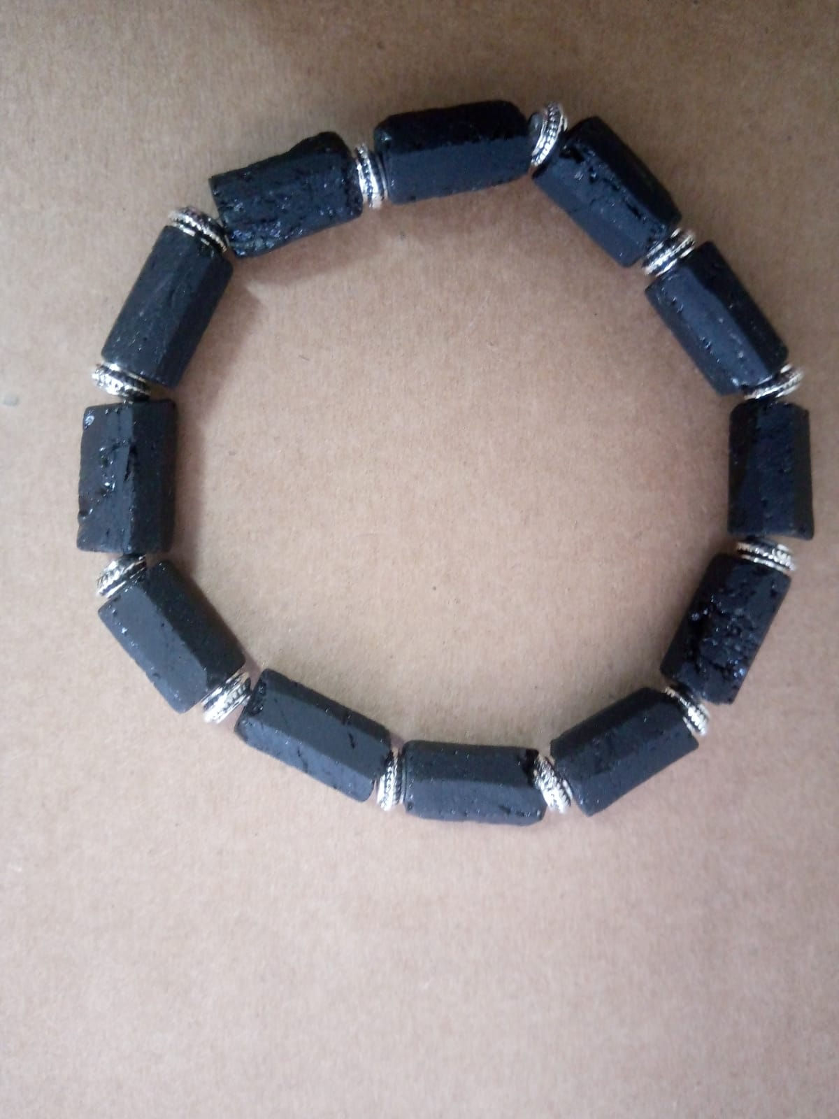 Браслет мужской (турмалин шерл)