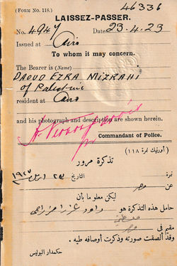 Egypt.Laissez Passer