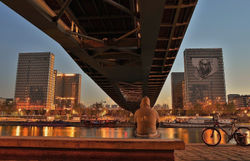 Passerelle Simone-de-Beauvoir et BNF par MJV-Reflets de Paris