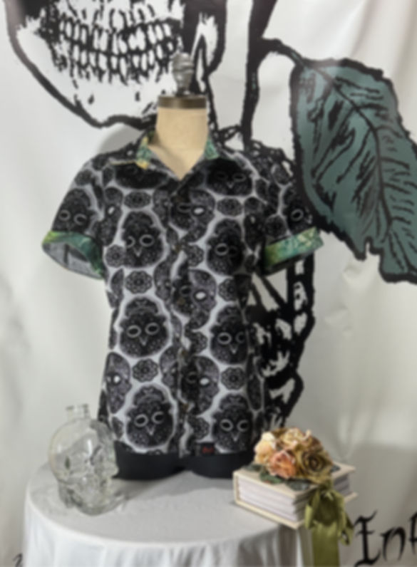 Black Sugar Skulls on Gray - Lady's cut SYI Shirt