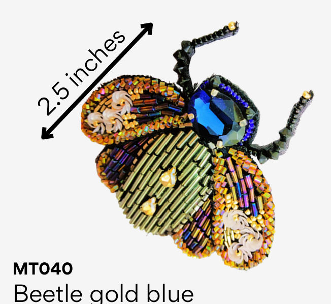 Beetle gold blue